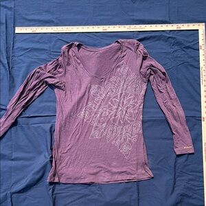 Fitted V neck Long Sleeve Top